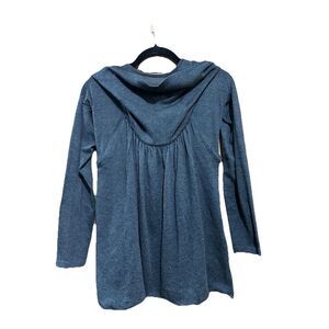 Kerisma Cashmere Blend Sweater Women's Blue Cowl Neck ‎ Steel Size Small EUC